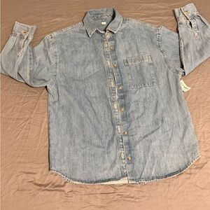 Old Navy Light Blue Denim Men's Shirt